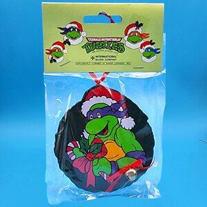 Vintage Teenage Mutant Ninja Turtles Donnatello with Bell Ornament 1991 TMNT